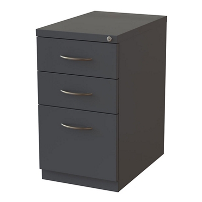 22"D Three Drawer Locking Mobile Pedestal