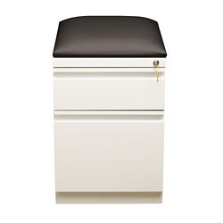 Two Drawer Mobile Pedestal with Cushion- 20"D