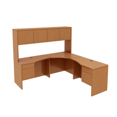 Curved Corner Desk With Hutch By Hon Nbf Com