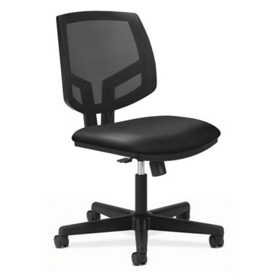 HON Volt Armless Mesh and Leather Task Chair with Synchro Tilt