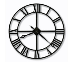 Wrought Iron Roman Numeral Wall Clock - 32" Dia