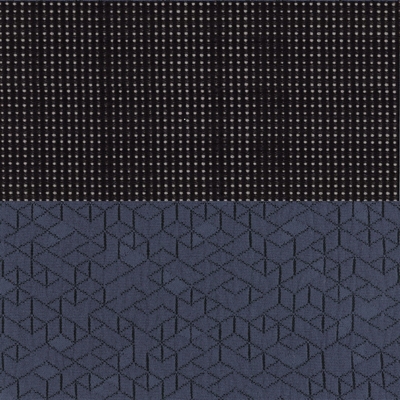 Black Mesh/Navy Fabric