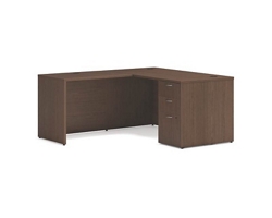 Mod Single Pedestal L-Shaped Desk - 60"W x 66"D
