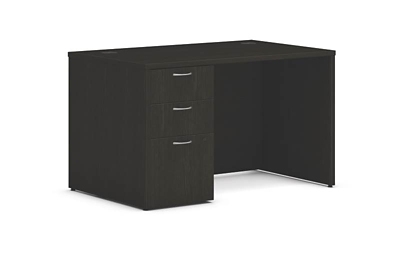 Mod Compact Single Pedestal Desk - 48"W x 30"D