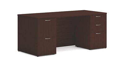 Mod Double Pedestal Desk - 66"W x 30"D