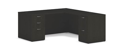 Mod Double Pedestal L-Shaped Desk - 66"W x 72"D