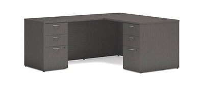 Mod Double Pedestal L-Shaped Desk - 60"W x 72"D