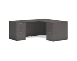 Mod Double Pedestal L-Shaped Desk - 60"W x 72"D