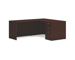 Mod Single Pedestal L-Shaped Desk - 60"W x 72"D