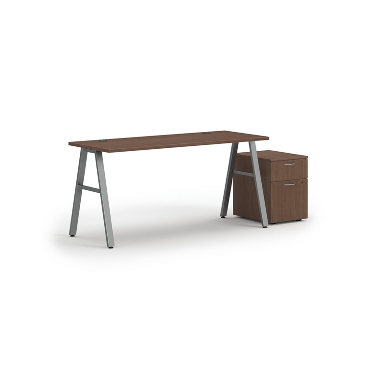 ID:G60155305　OAデスク L-desk with open Return/Credenza - Blanco