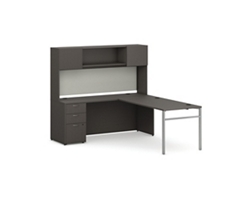 Mod L-Shaped Workstation w/ Hutch - 84"W x 72"D