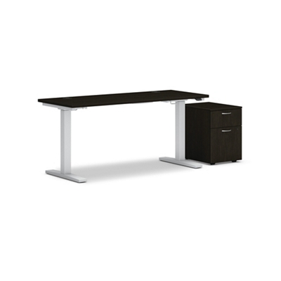 Mod Standing Table Desk w/ Mobile Pedestal - 60"W x 24"D