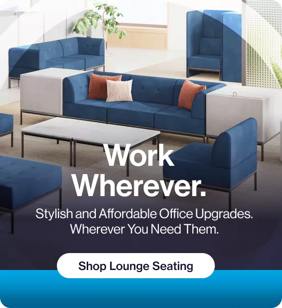 Stylish and Affordable Office Upgrades. Wherever You Need Them. Shop Lounge Seating