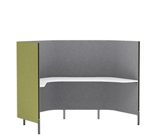 Softpod 4 Divider Wraparound Workstation w/ Left Return - 65"Wx72"D