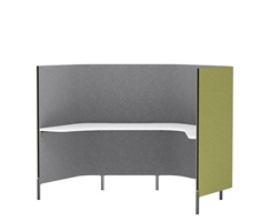 Softpod 5 Divider Wraparound Workstation w/ Right Return - 65"Wx72"D