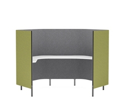 Softpod 5 Divider Wraparound Workstation w/ Left Return - 65"Wx72"D