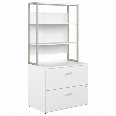 Hybrid Lateral File with Hutch - 36"W