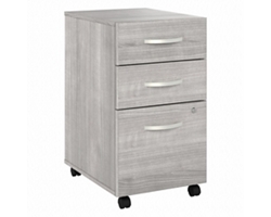 Hybrid Three Drawer Mobile Pedestal - 16"W