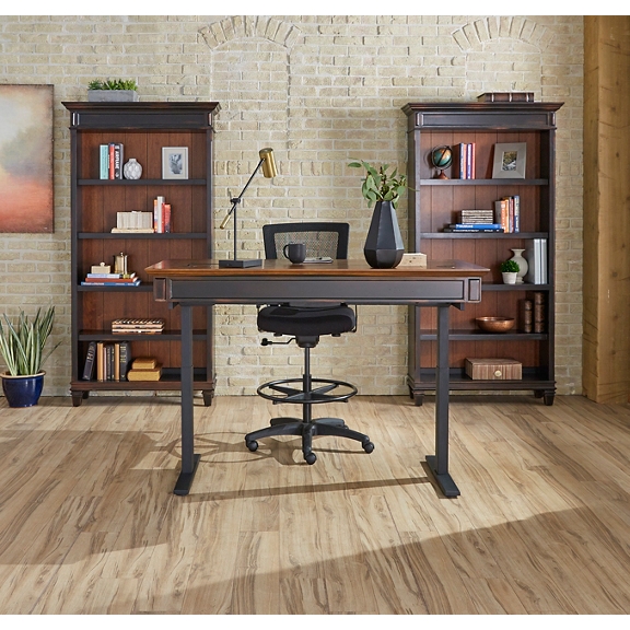 Desk and bookcase set discount