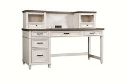 Andover Single Pedestal Desk w/ Hutch - 69"W x 24"D