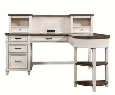 69 Inch L Shaped Desk with Storage Shelf