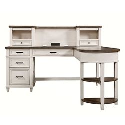Andover Sit/Stand L-Shaped Desk with Hutch - 69"W x 73"D