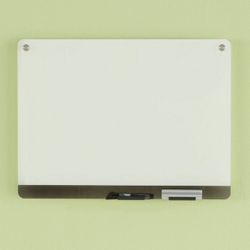 24"W x 18"H Tempered Glass Dry Erase Markerboard
