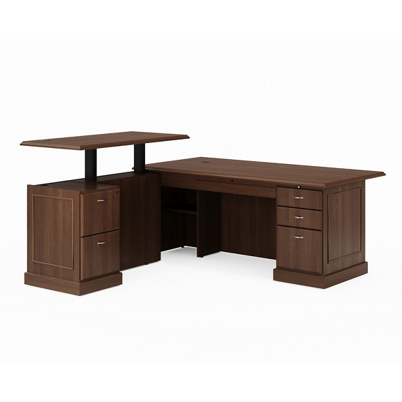 Liberty Height Adjustable L-Shaped Desk w/ Left Return - 72
