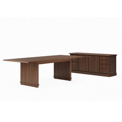 Liberty 8ft Conference Table w/ Storage Credenza