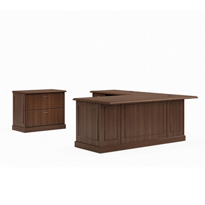 Liberty L-Shaped Desk w/ Left Return and Lateral File