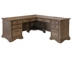 Bristol Pedestal L-Shaped Desk w/ Right Return – 68"W x 76”D