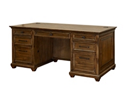 Porter Double Pedestal Executive Desk – 68"W x 28”D