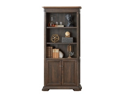 Harbor View Four Shelf Storage Cabinet with Louvered Doors