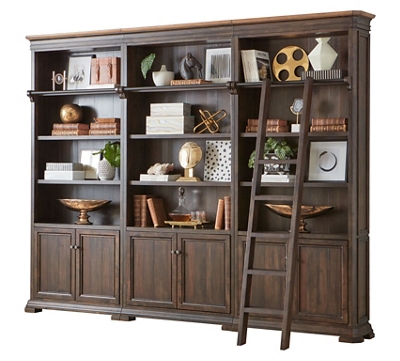 Anderson 3-Section Bookcase w/ Ladder