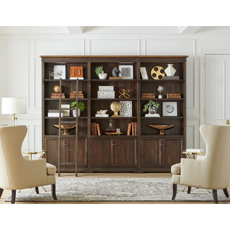 Shop elegant wall bookcases with storage cabinets at National Business Furniture for a classic office or lounge space.