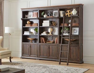 Anderson 3-Section Bookcase w/ Ladder