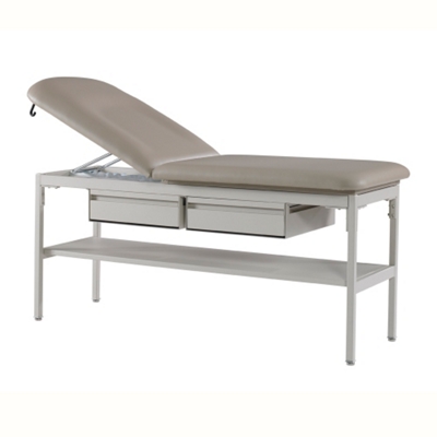 Exam Table with Two Drawers and One Shelf - 76"W