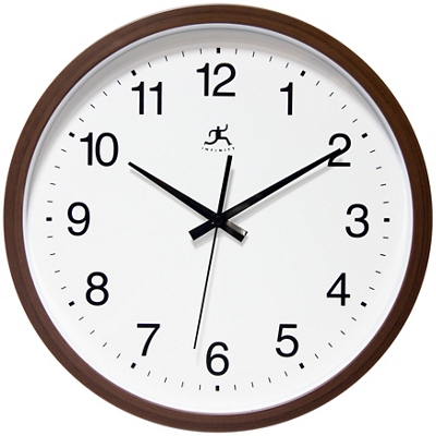 Walnut Finish 14" Wall Clock