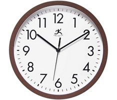 Walnut Finish 12" Wall Clock