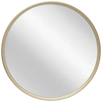 Deep Metal 24" Round Wall Mirror