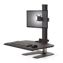 Single Monitor Station with Freestanding Base - 30" Work Surface