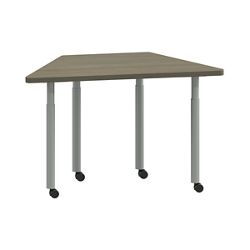 Adjustable Height Trapezoid Table with Casters 24x48