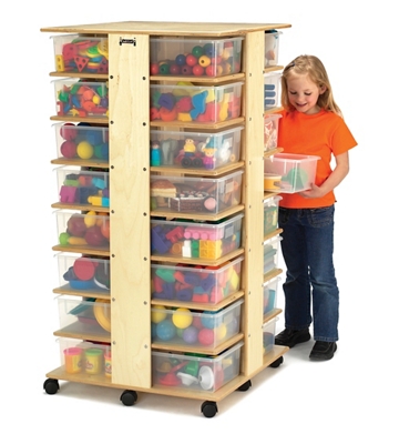 Children's 32 Tub Tower with Clear Tubs