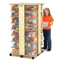 Children's 32 Tub Tower with Clear Tubs