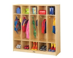 Children's 5 Section Coat Locker
