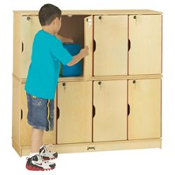 Children's Double Stacking 5 Section Lockers