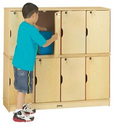 Children's Double Stacking 5 Section Lockers