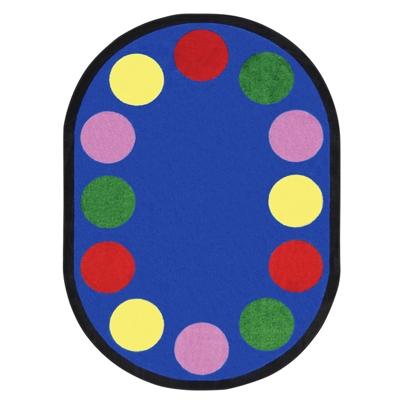 Lots of Dots 10'9" x 13'2" Oval Area Rug