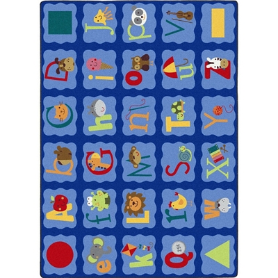 Alphabet Blues 7'8" x 10'9" Area Rug