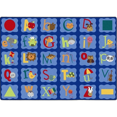 Alphabet Blues 10'9" x 13'2" Area Rug